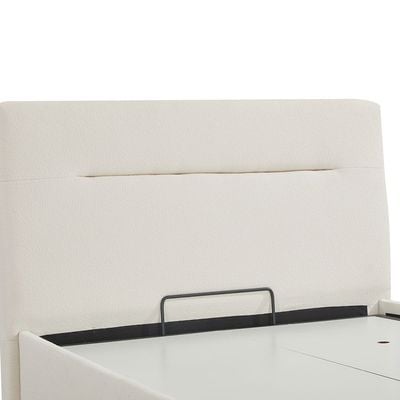 Hendrix 120X200 Young Bed with Hydraulic Storage - White - With 2-Year Warranty