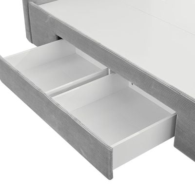 Wesley 120x200 Teen Single Bed with Drawers - Dark Grey - With 2-Year Warranty