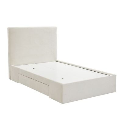 Wesley 120x200 Teen Bed with 2 Drawers - Light Beige - With 2-Year Warranty