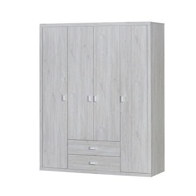 Tisley Single Bedroom Set - Light Oak/White Faux Marble - With 2-Year Warranty