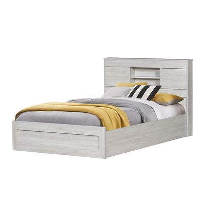 Tisley Single Bedroom Set - Light Oak/White Faux Marble - With 2-Year Warranty