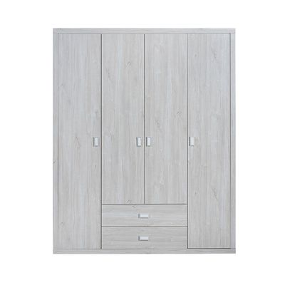 Tisley Single Bedroom Set - Light Oak/White Faux Marble - With 2-Year Warranty