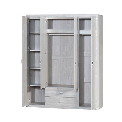 Tisley Single Bedroom Set - Light Oak/White Faux Marble - With 2-Year Warranty