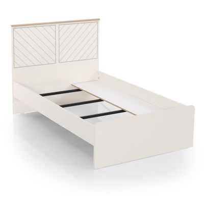 Oscar 120 x 200 Kids Single Bed - Beige Moonstone - With 5-Year Warranty