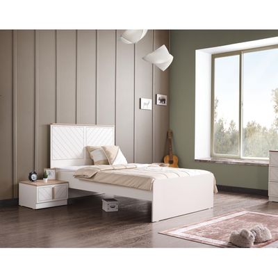 Oscar 120 x 200 Kids Single Bed - Beige Moonstone - With 5-Year Warranty