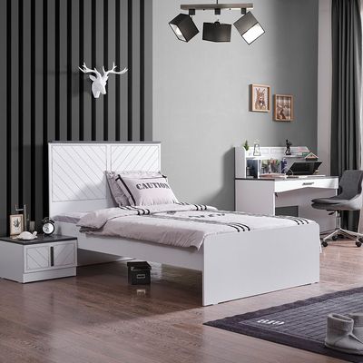 Oscar 120x200 Kids Single Bed - Anthracite/White - With 5-Year Warranty