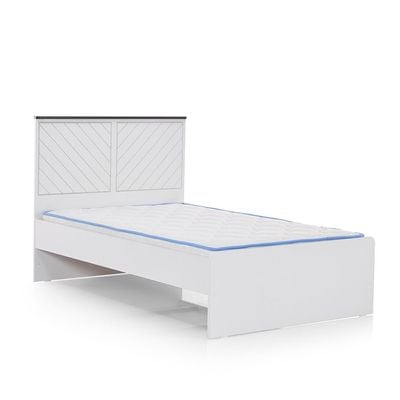 Oscar 120x200 Kids Single Bed - Anthracite/White - With 5-Year Warranty