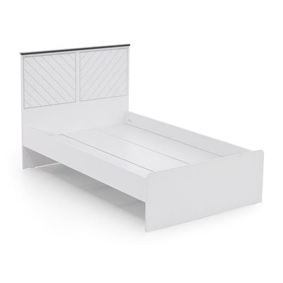 Oscar 120x200 Kids Single Bed - Anthracite/White - With 5-Year Warranty