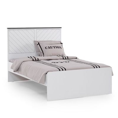 Oscar 120x200 Kids Single Bed - Anthracite/White - With 5-Year Warranty