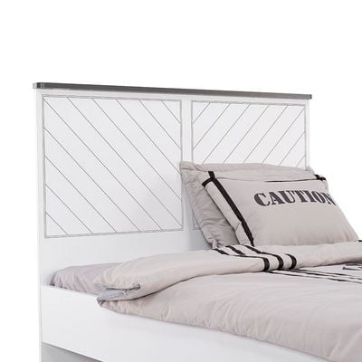 Oscar 120x200 Kids Single Bed - Anthracite/White - With 5-Year Warranty