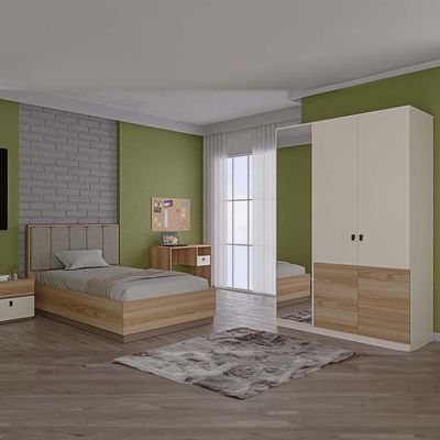 Sacramento 120x200 Single Bed - Grey/Oak - With 2-Year Warranty