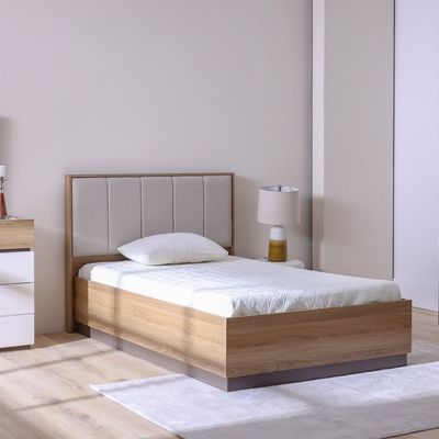 Sacramento 120x200 Single Bed - Grey/Oak - With 2-Year Warranty