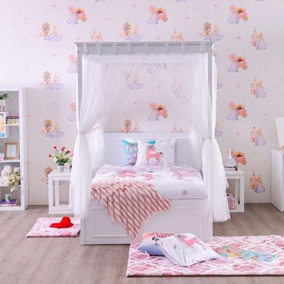 V2 Elit Poster 120x200 Kids’ Bed with Textile - White - With 5-Year Warranty