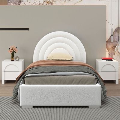 Calm 120 X 200 Upholstered Single Bedroom Set- Cream