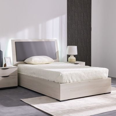 Pletora 120 X 200 Single Bed w/  LED Lights - Grey oak