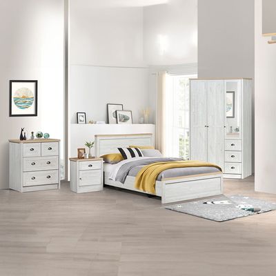 Cambridge 90X200 Bedroom Set-Oak & White Oak