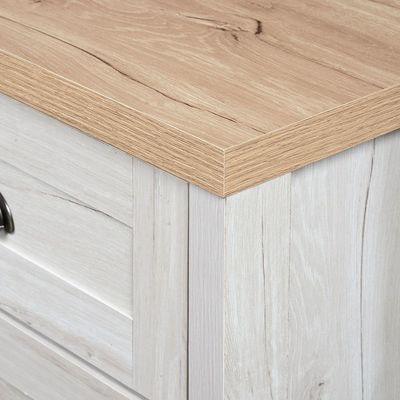 Cambridge 90X200 Bedroom Set-Oak & White Oak