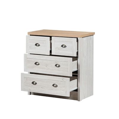 Cambridge 4-Drawers Young Dresser-Oak & White Oak