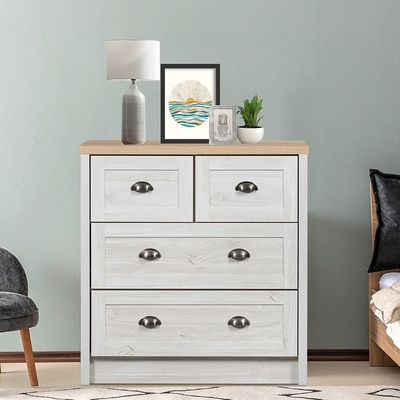 Cambridge 4-Drawers Young Dresser-Oak & White Oak