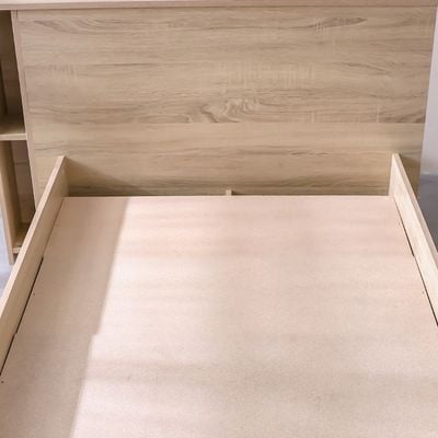 Kinder 90x200 Kids' Bed with Sliding Desk & Storage - Sonoma Oak - With 2-Year Warranty