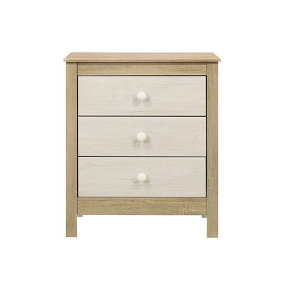 Kelly 120x200 Young Bedroom Set W/Headboard Storage-White Ash+Sonoma Oak