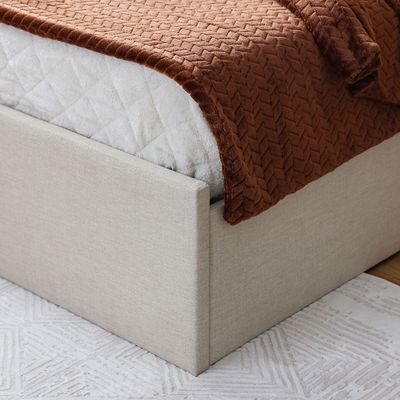 Supreme Benz 120X200 Upholstered Bed-Beige