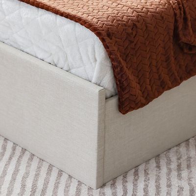 Supreme Zoom 120x200 Upholstered Bed - Beige - With 2-Year Warranty