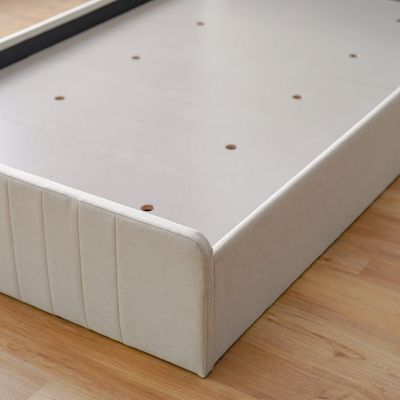 Supreme Flakes 120x200 Upholstered Bed - Beige - With 2-Year Warranty