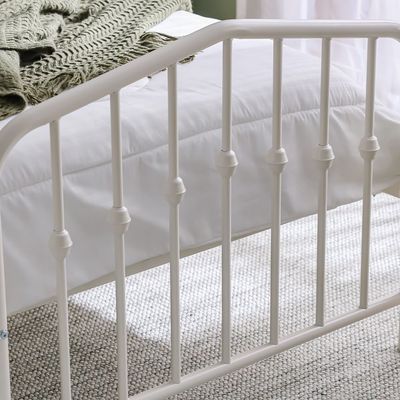 Bella Apex 90x200 Metal Single Bed-White