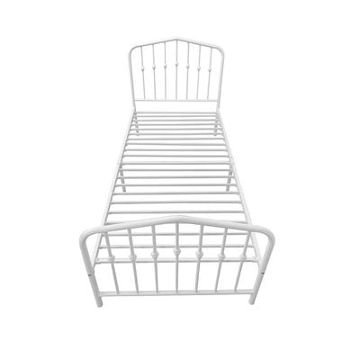 Bella Apex 90x200 Metal Single Bed-White