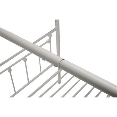 Bella Arrow 120x200 Metal Poster Bed-White
