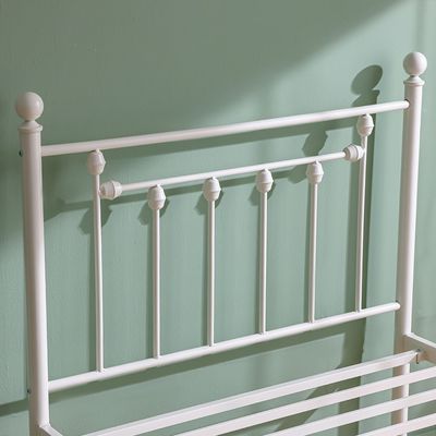 Bella Arrow 120x200 Metal Twin Bed-White