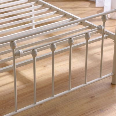 Bella Arrow 120x200 Metal Twin Bed-White