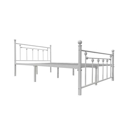 Bella Arrow 120x200 Metal Twin Bed-White