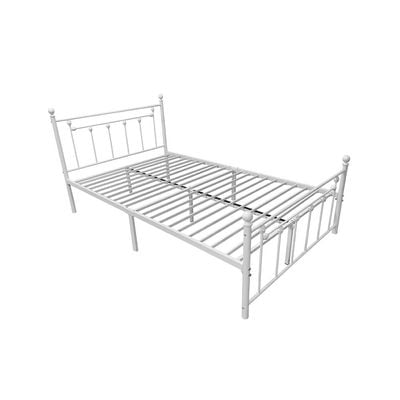 Bella Arrow 120x200 Metal Twin Bed-White