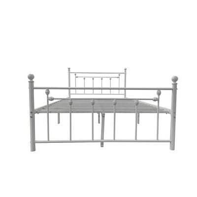 Bella Arrow 120x200 Metal Twin Bed-White