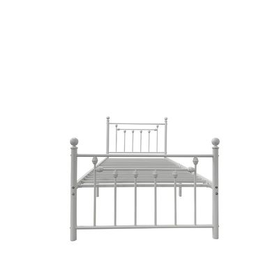 Bella Arrow 90x200 Metal Single Bed-White