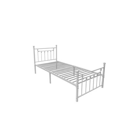 Bella Arrow 90x200 Metal Single Bed-White