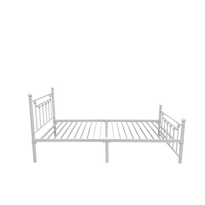 Bella Arrow 90x200 Metal Single Bed-White