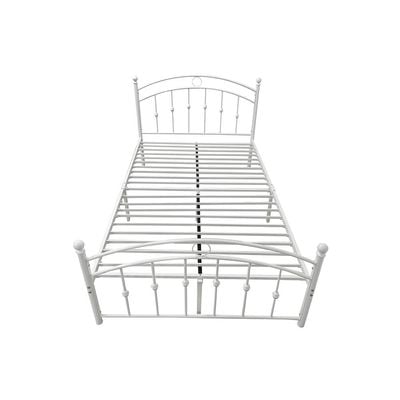 Bella Curve 120x200 Metal Twin Bed-White