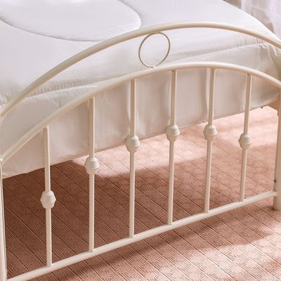 Bella Curve 90x200 Metal Single Bed-White