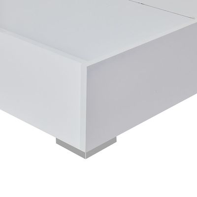 Sparkle 120X200 Bed With Upholstered Headboard & LED-HG White & Beige