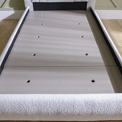 Dreamscape 120x200 Upholstered Single Bed-Light Beige