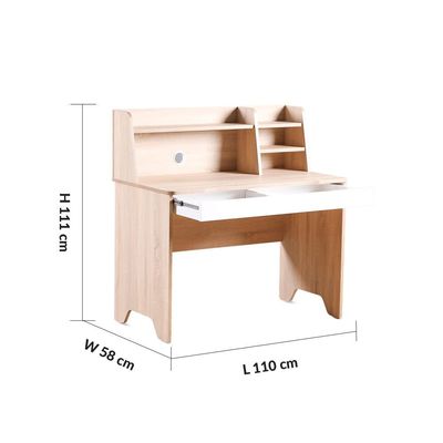 Best Study Desk - Oak / White