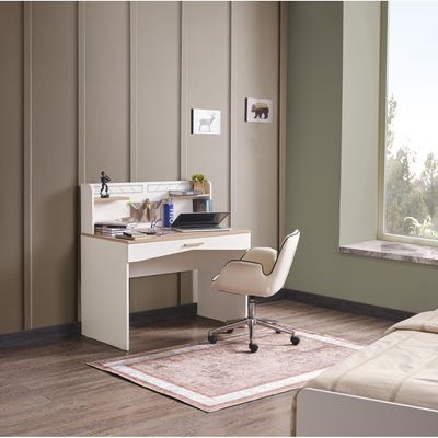 Oscar Study Desk - Beige Moonstone - 5-Year Warranty