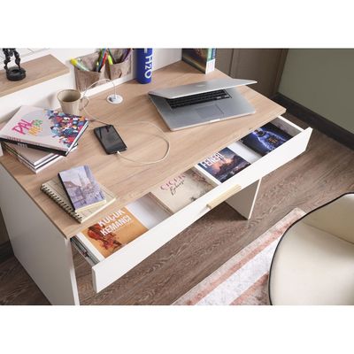 Oscar Study Desk - Beige Moonstone - 5-Year Warranty