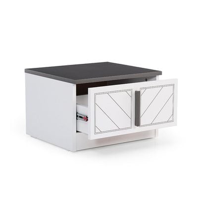 Oscar Night Stand - Anthracite/White - With 5-Year Warranty