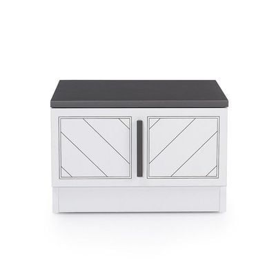Oscar Night Stand - Anthracite/White - With 5-Year Warranty