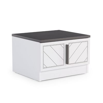 Oscar Night Stand - Anthracite/White - With 5-Year Warranty