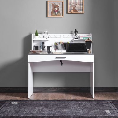 Oscar Study Desk - Anthracite/White - With 5-Year Warranty